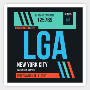 New York (LGA) Airport Code Baggage Tag Magnet